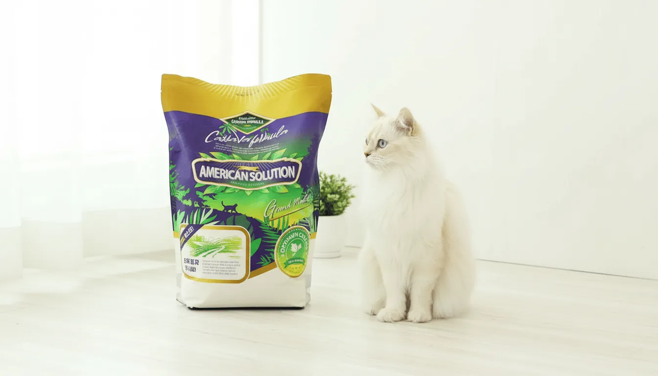 아메리칸솔루션 카사바 모래 옵티멈과 고양이