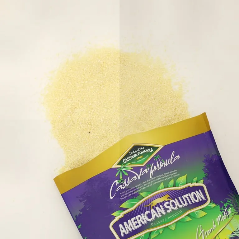 아메리칸솔루션 카사바 고양이모래 옵티멈 6kg 제품 포장지