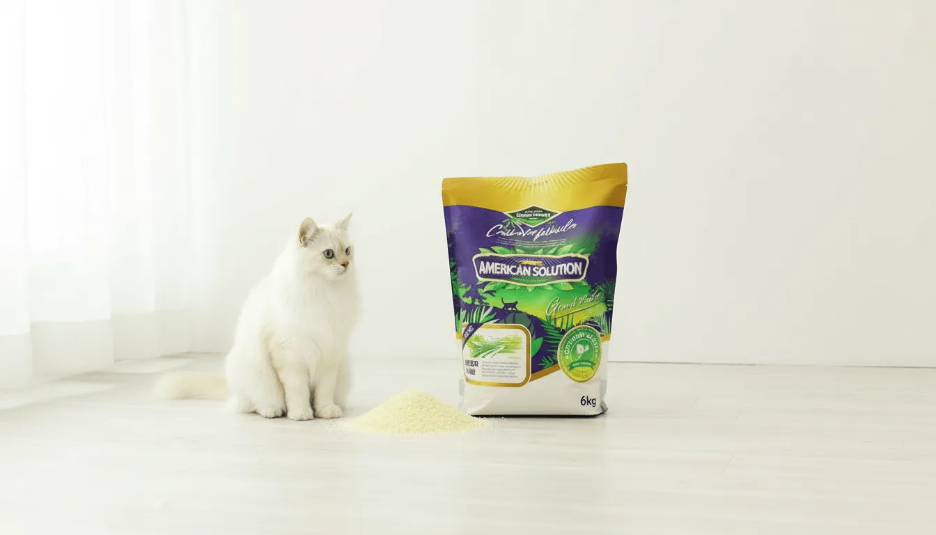 아메리칸솔루션 카사바 옵티멈 고양이 모래 6kg 포장 정면